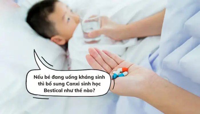 Nếu bé đang uống kháng sinh thì bổ sung Canxi sinh học Bestical như thế nào?
