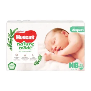 Huggies Platinum Nature Made NB 60 miếng