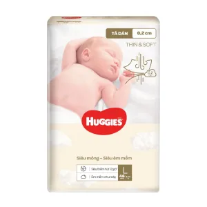 Tã dán Huggies Thin & Soft size L (9-14kg) 46 miếng