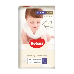 Tã quần Huggies Thin & Soft size L (9-14kg) 44 miếng