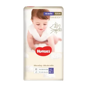 Tã quần Huggies Thin & Soft size XL (12-17kg) 62 miếng