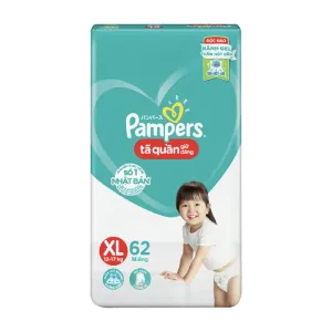 Tã quần Pampers Giữ Dáng Super Jumbo size XL (12-17kg) 62 miếng